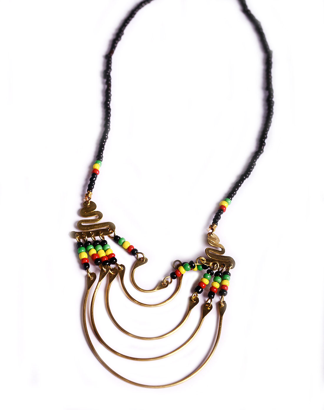 【非洲进口】天然手工铜环项链