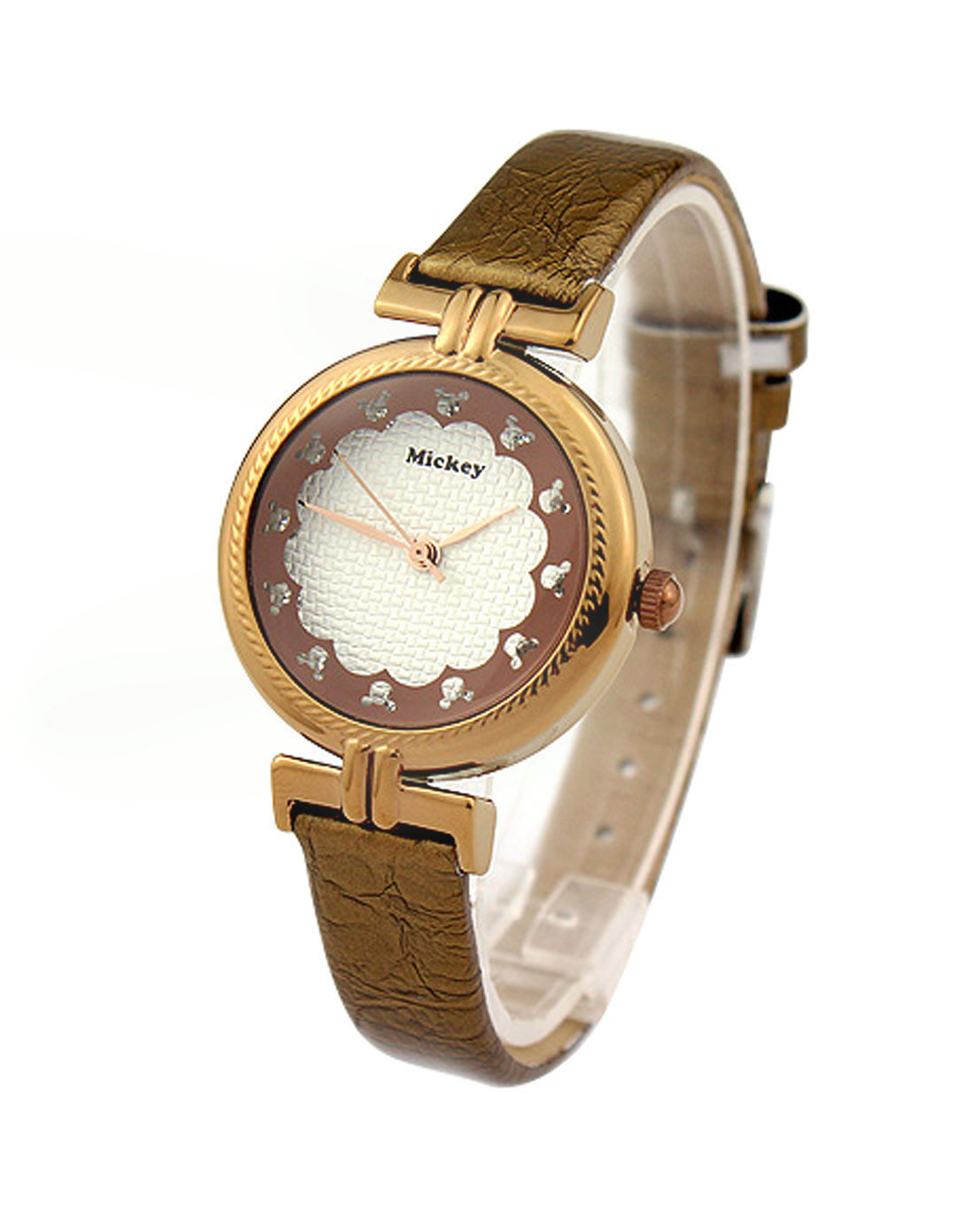 百迪baidi&迪士尼disney手表专场-disney cuties 女款咖啡色镂空花型