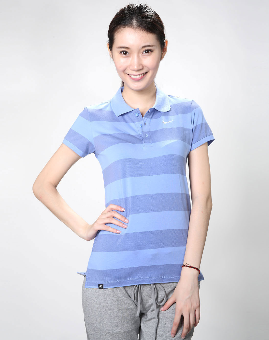 耐克nike女装专场-女子蓝色短袖polo衫