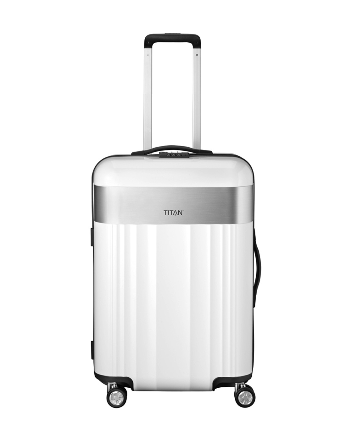 titan箱包专场-5th element系列珍珠白进口拉杆箱(24寸)