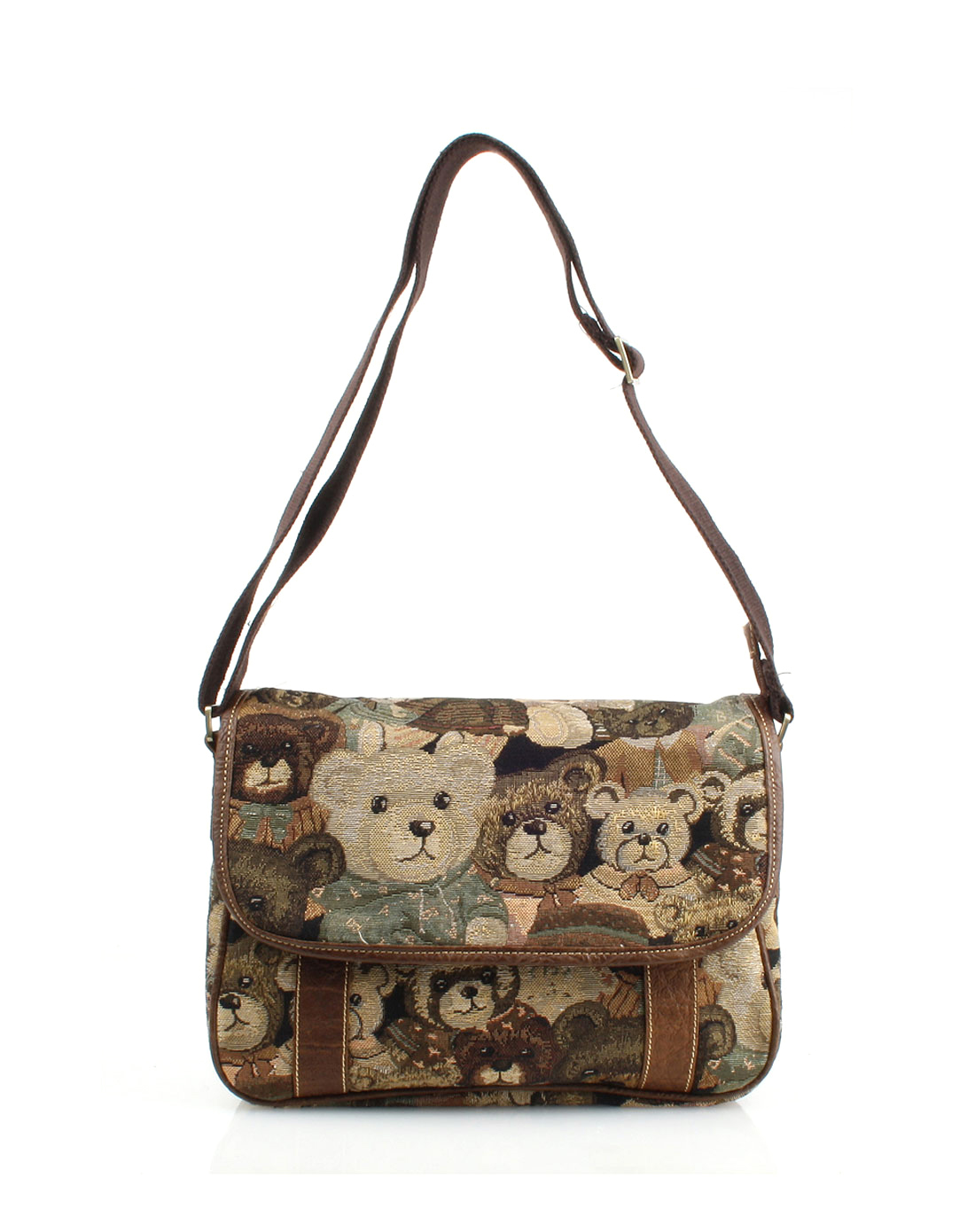 丹尼熊 女款迷彩绿时尚斜挎包db843