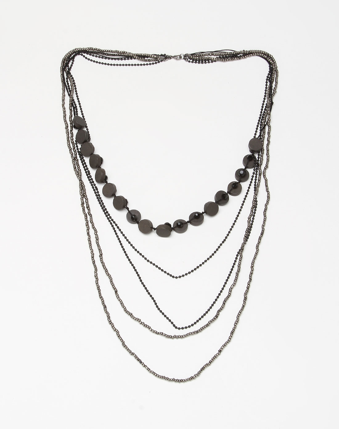 灰色时尚串珠项链