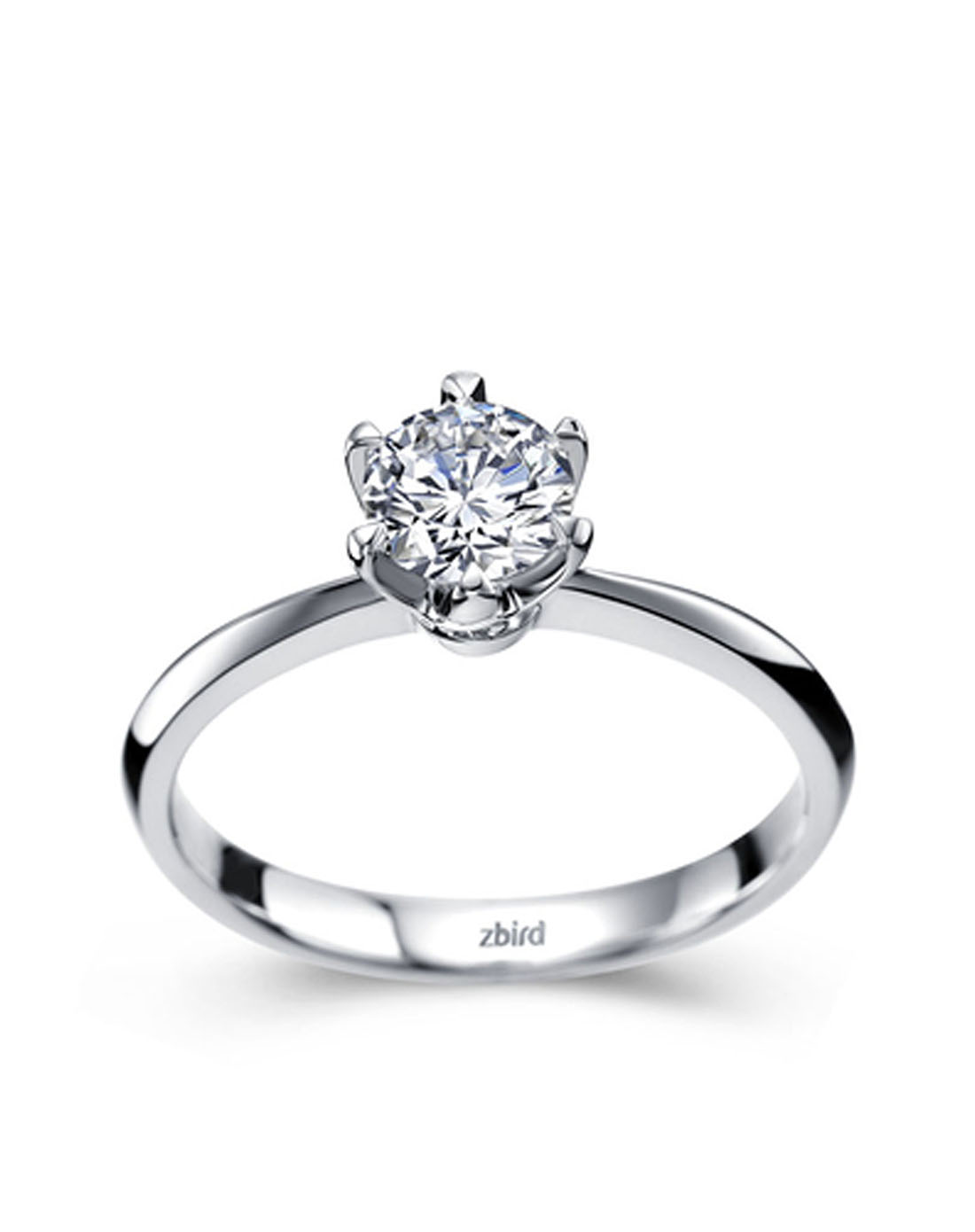 钻石小鸟饰品专场-永恒之约白18k金钻石戒指