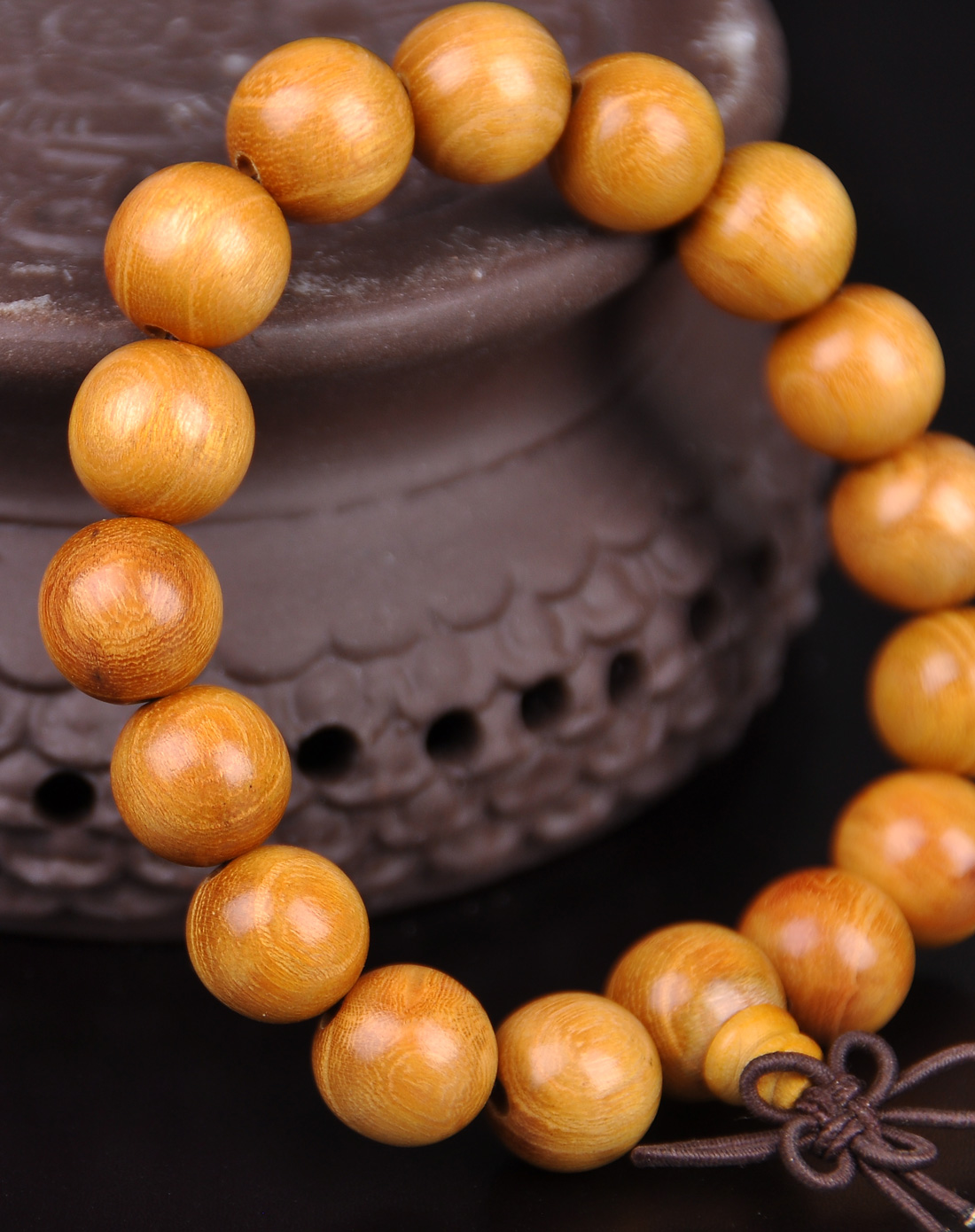 财源广进黄金檀手串