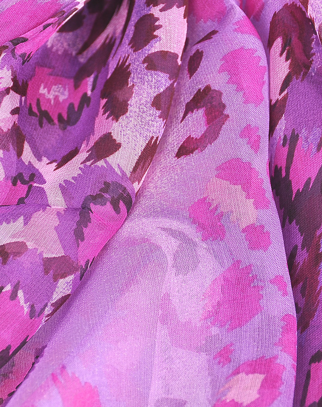 紫色时尚渐变豹纹长巾