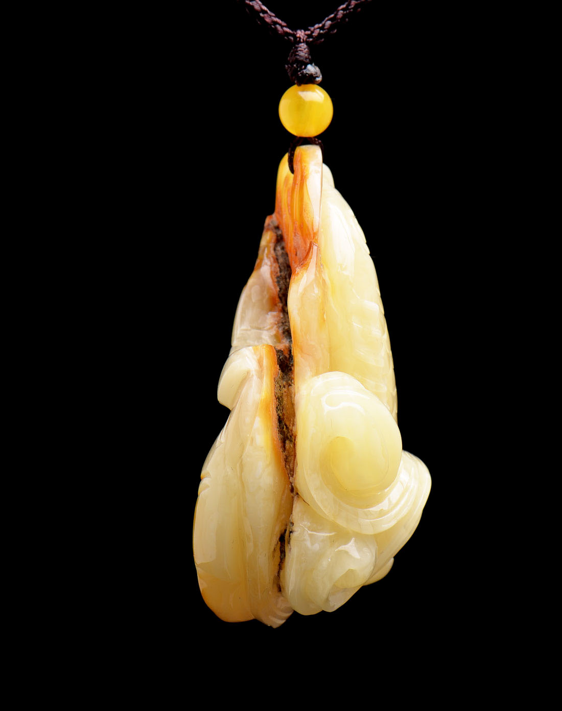 天然波罗的海琥珀蜜蜡蜜蜡鱼雕件