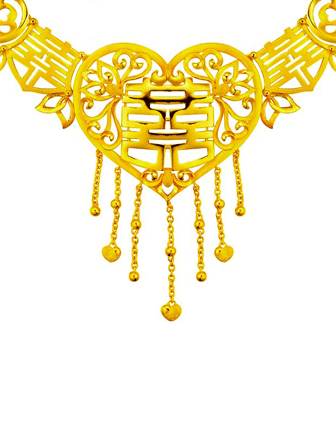 囍福婚嫁系列千足金项链