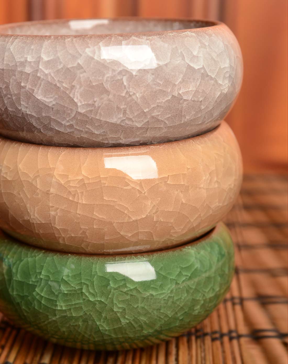 厚德堂冰花瓷茶具组 一壶六色杯