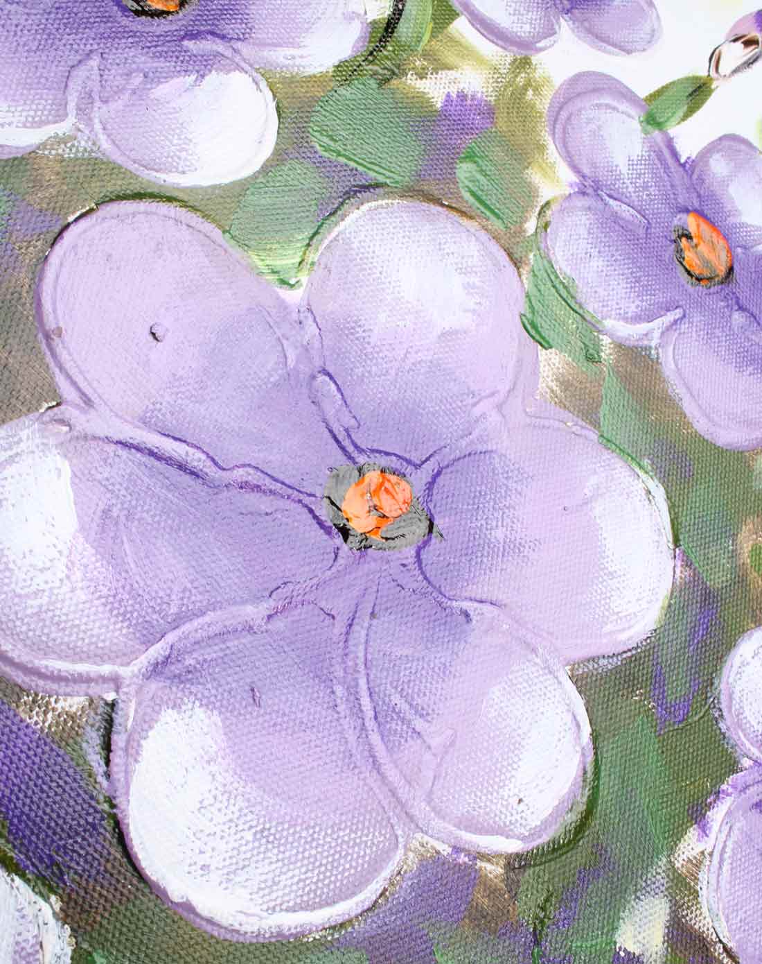 紫色花朵壁纸油画图片
