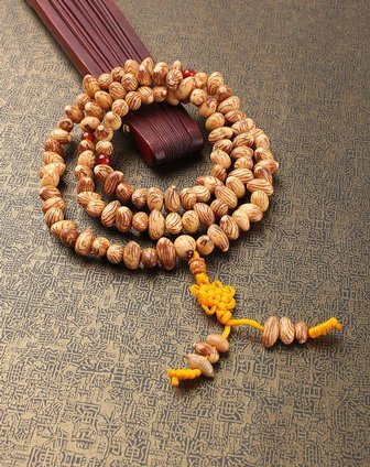 天然雪金禅菩提108颗佛珠手链