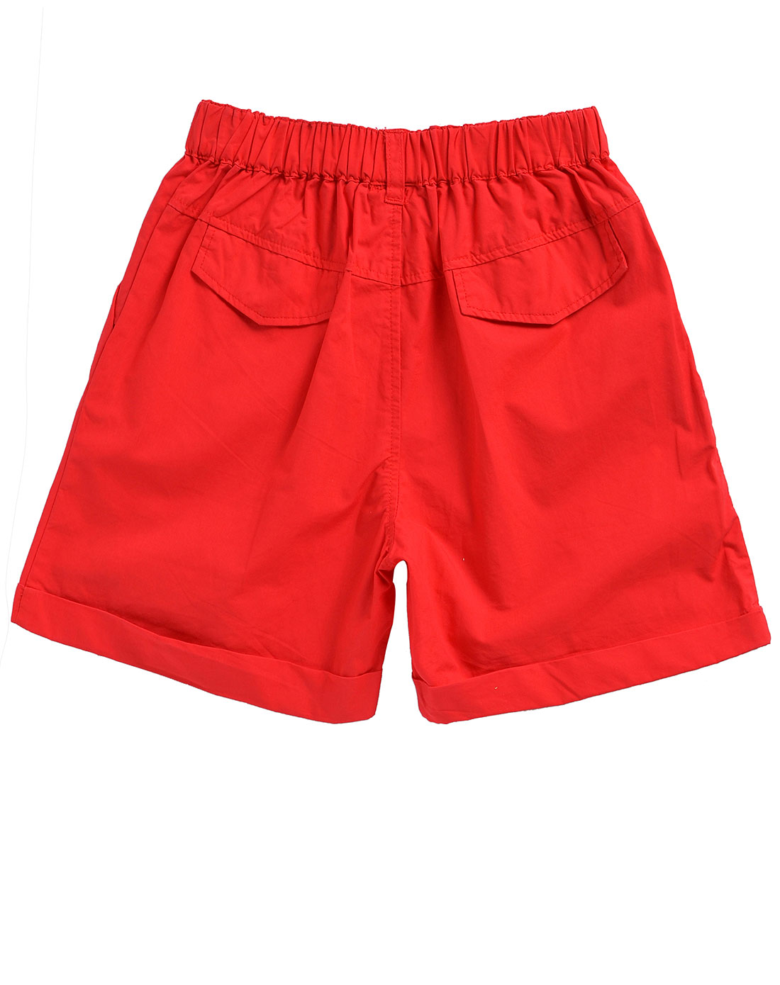 女童大红色短裤