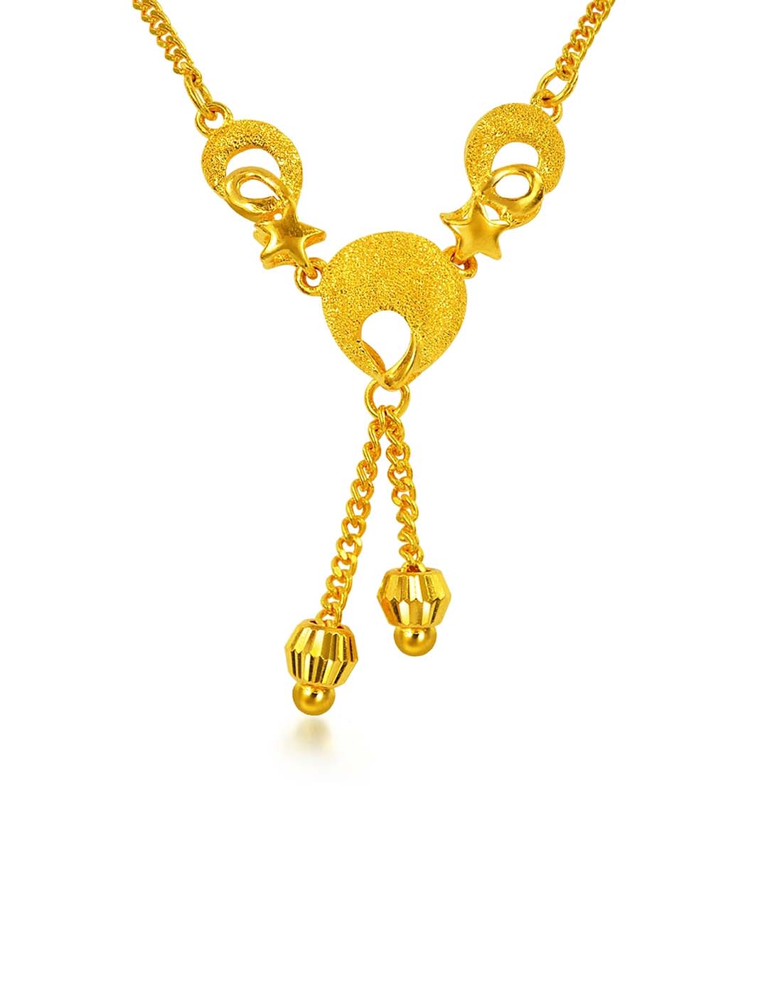 足金星云吊珠项链 40厘米 8.1克