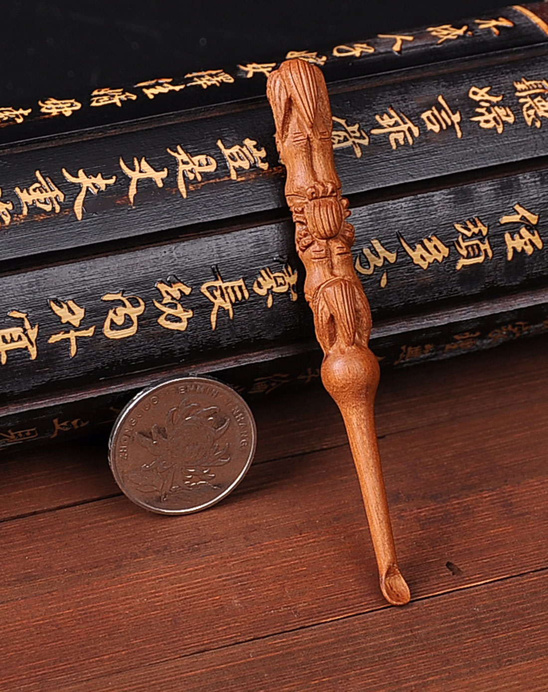 节节高升桃木掏耳勺