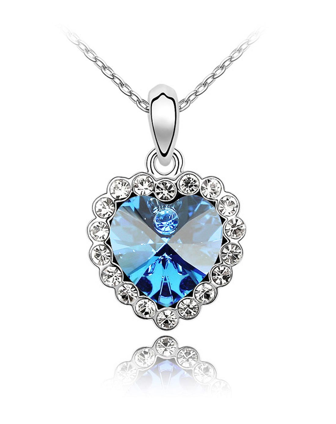 奥地利水晶项链--海洋之心(蓝色)