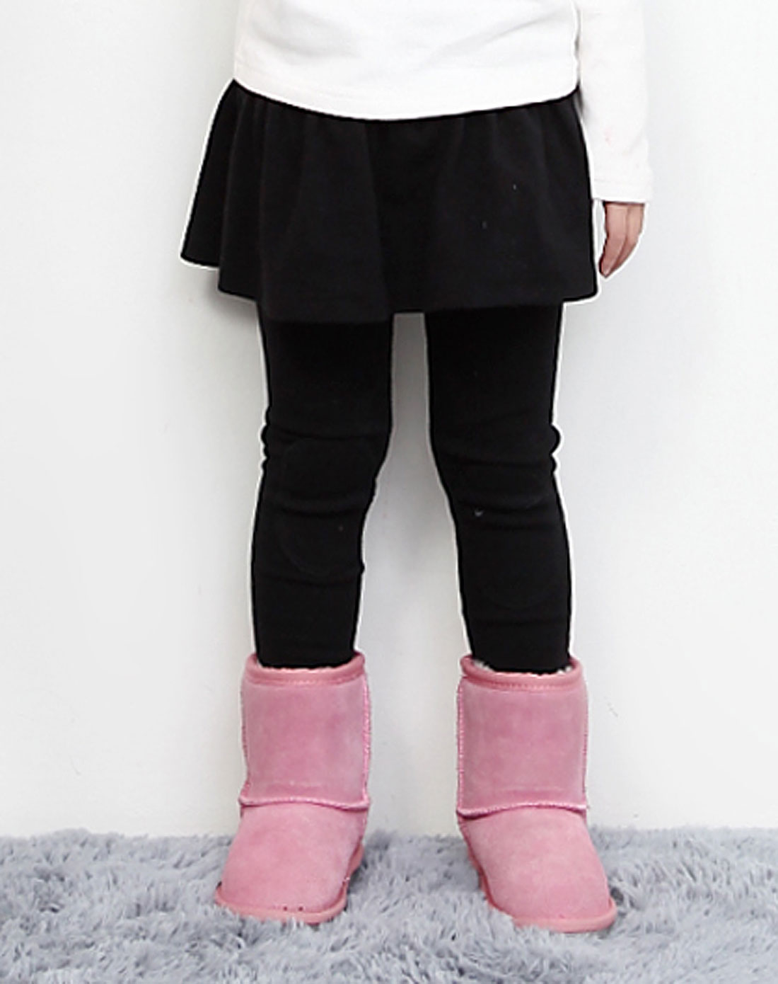 女童黑色裙式打底裤