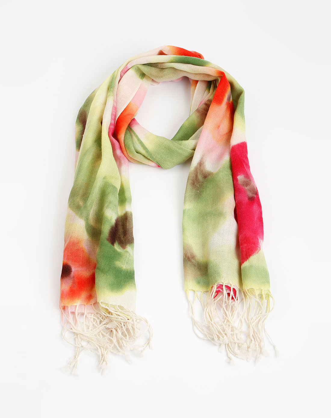 女款彩色羊毛手绘围巾