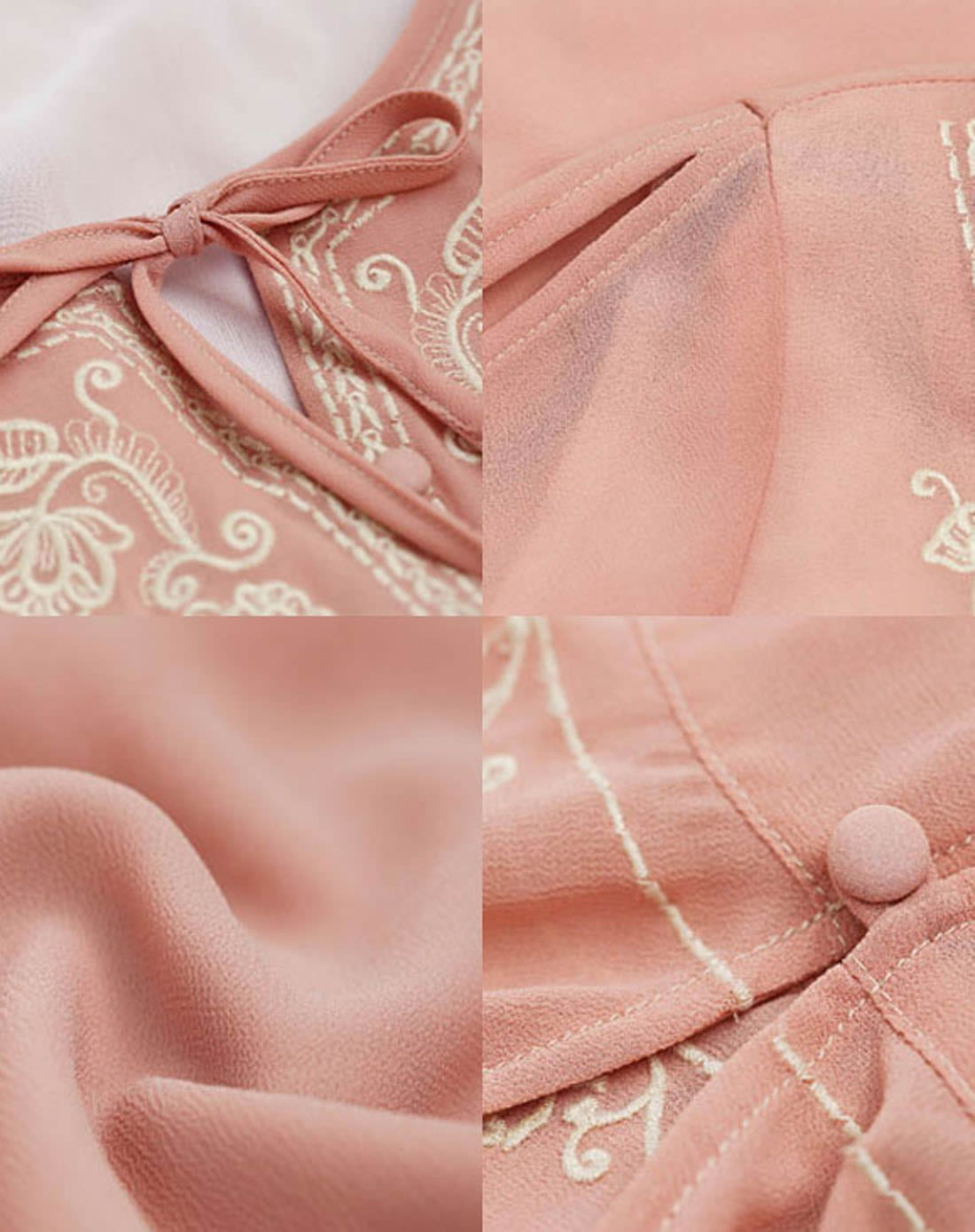 复古优雅绣花宫廷袖蕾丝衫