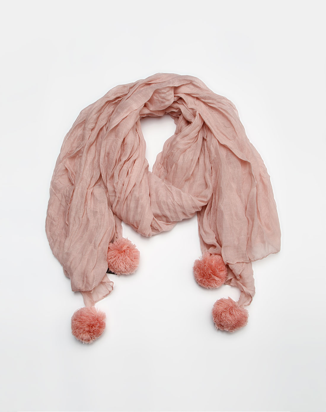 女款粉红色围巾