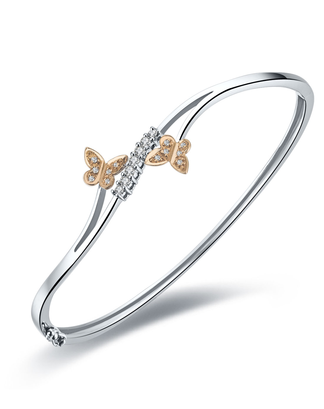 18k金钻石手镯-蝶舞