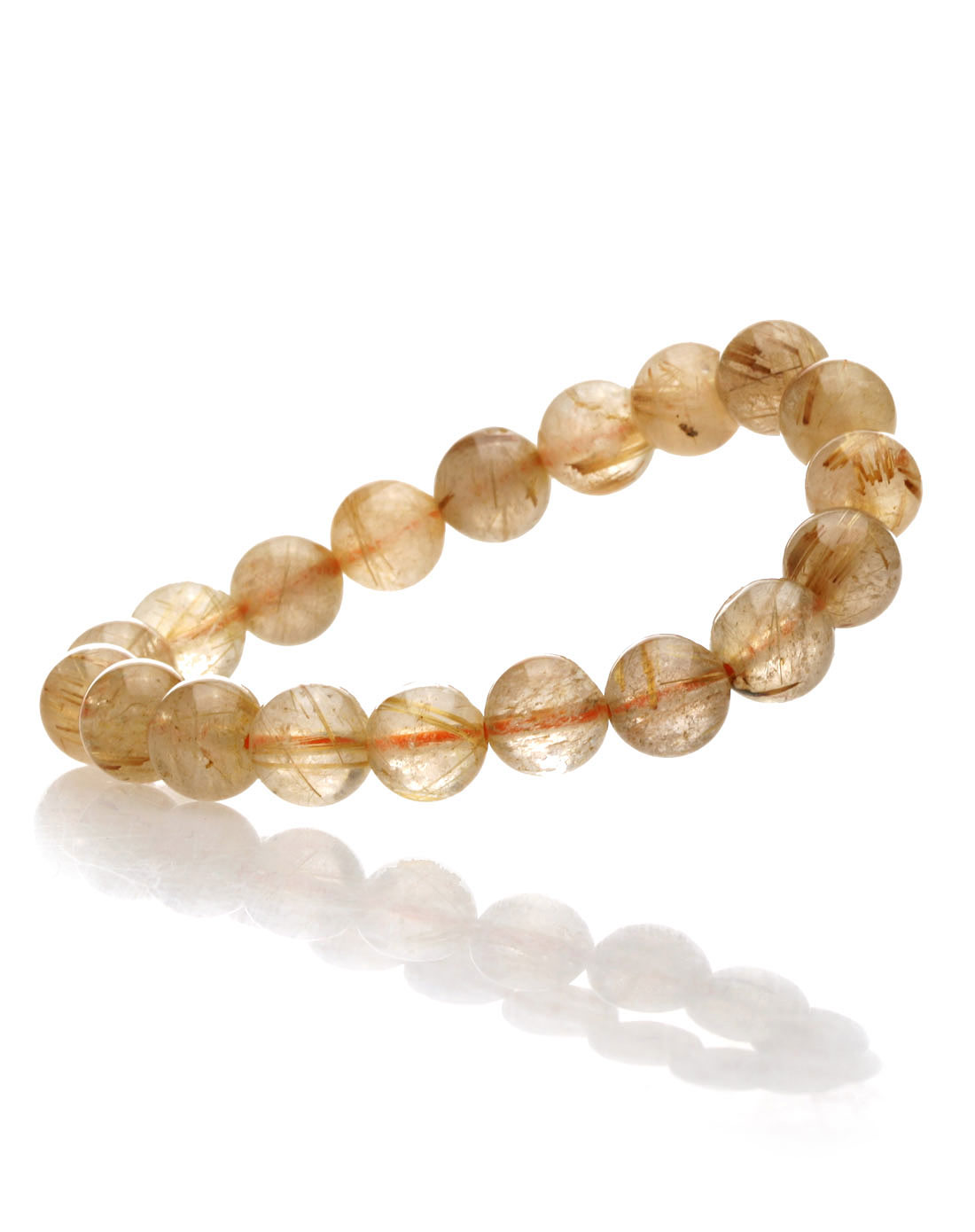 天然水晶金丝发晶手链-月朦胧(11-10mm)