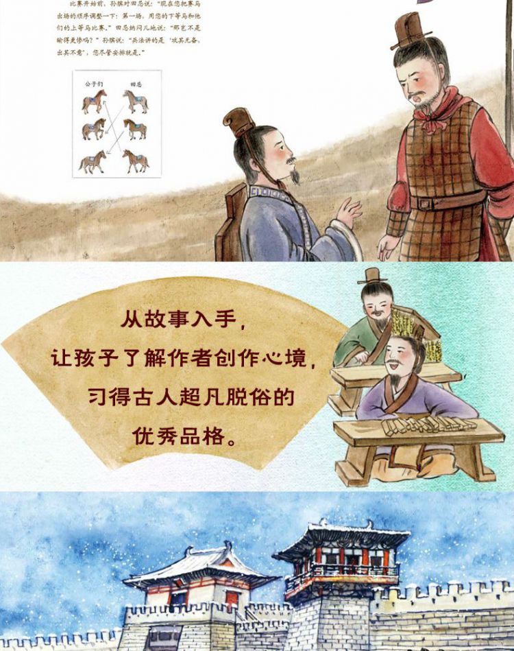 田忌赛马连环画四格图片