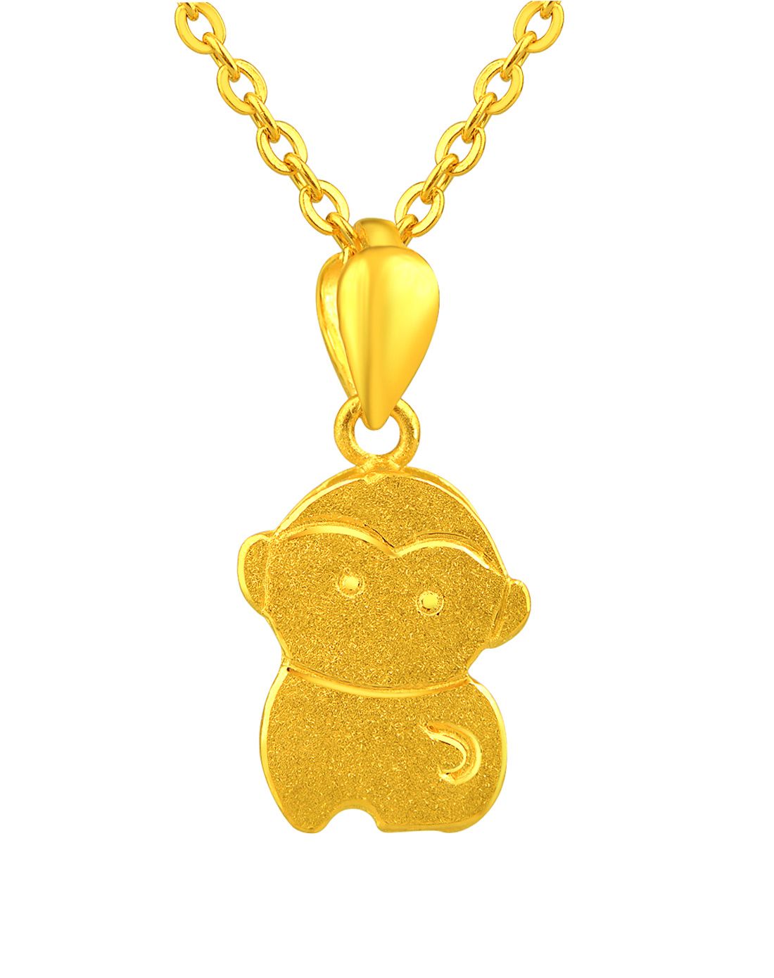 足金黄金吊坠生肖蜡笔小新猴(约2.05克)不含链