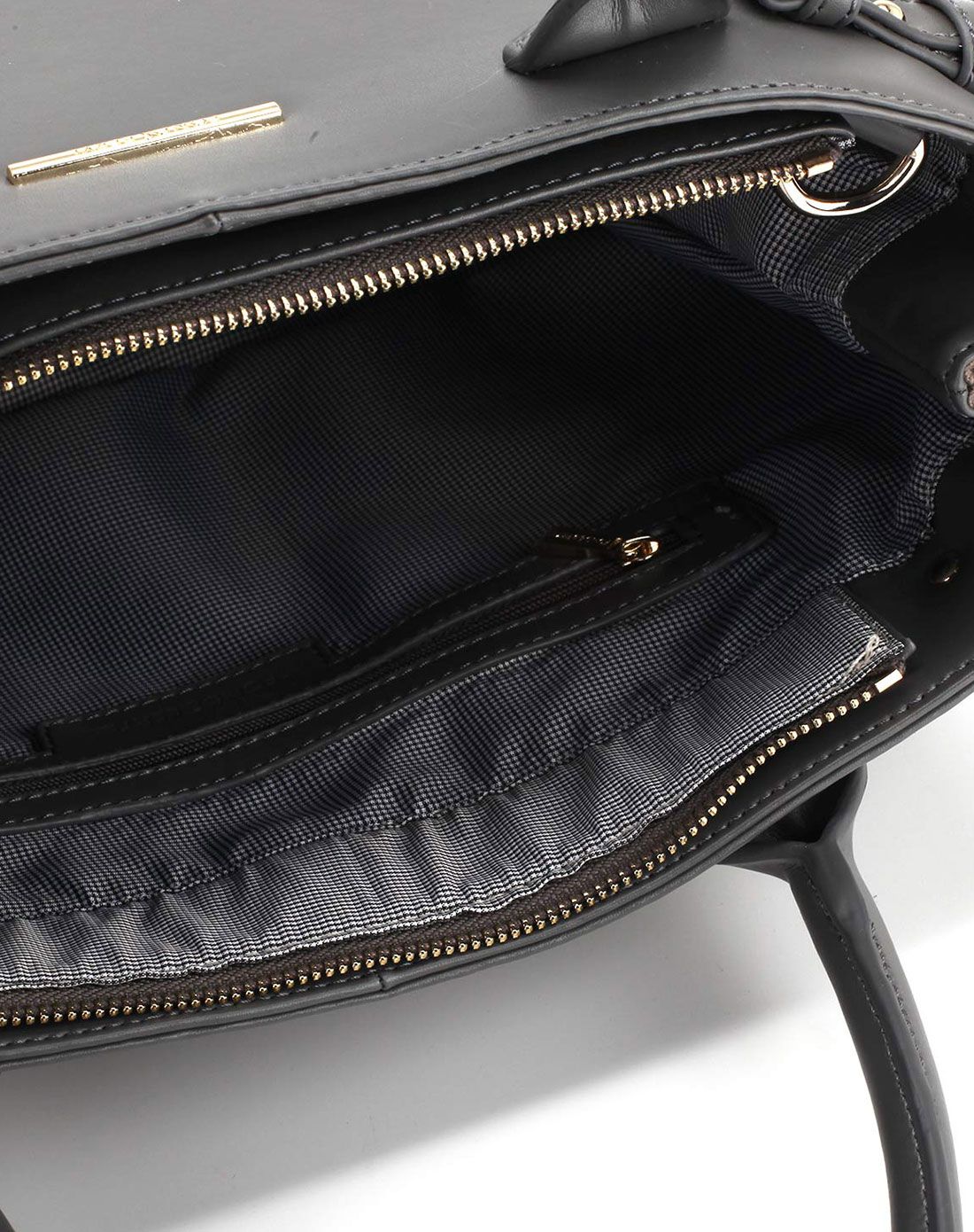 菲伯丽尔fbl 女式灰色牛剖层革单肩包