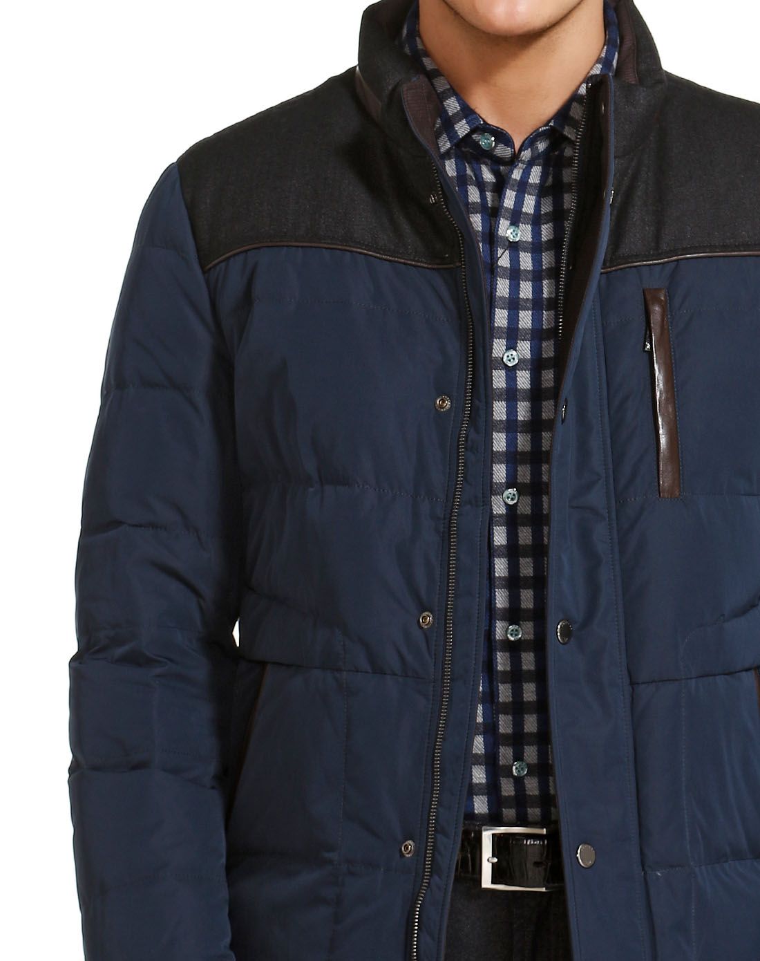 巴赛诺boscero男装专场 深蓝/灰黑色儒雅稳重羽绒服