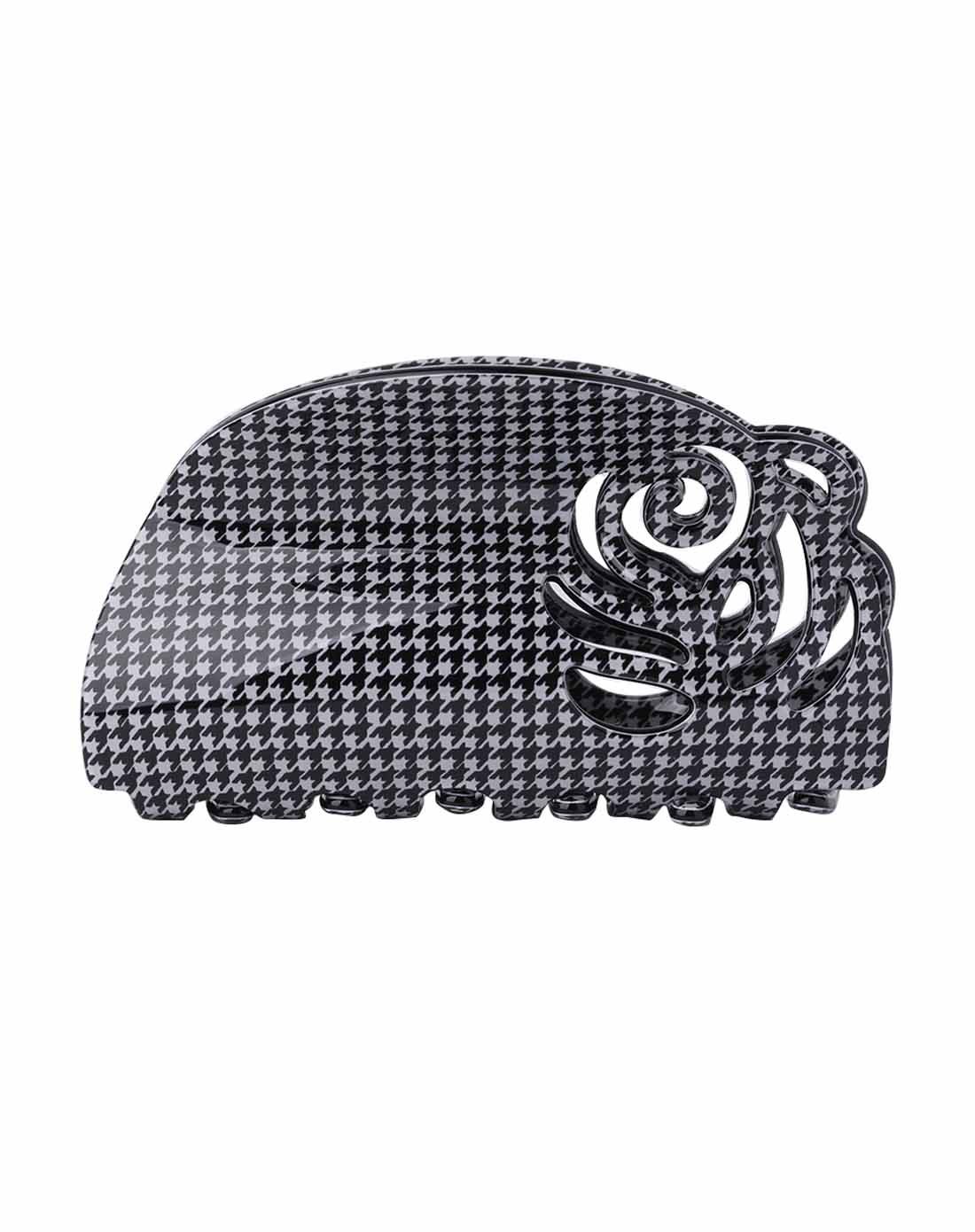 黑白色简洁形发爪