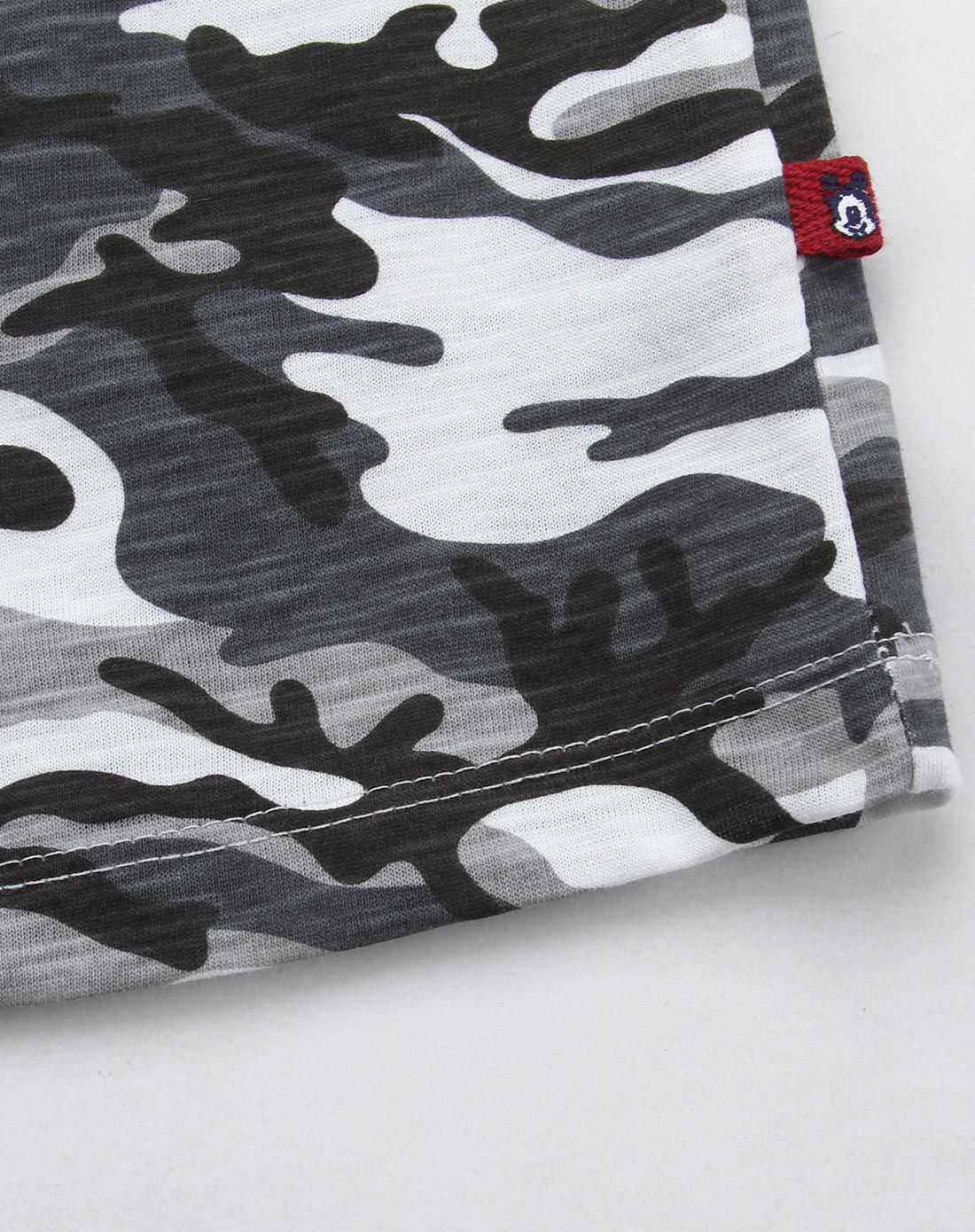 男童灰色迷彩风纯棉背心