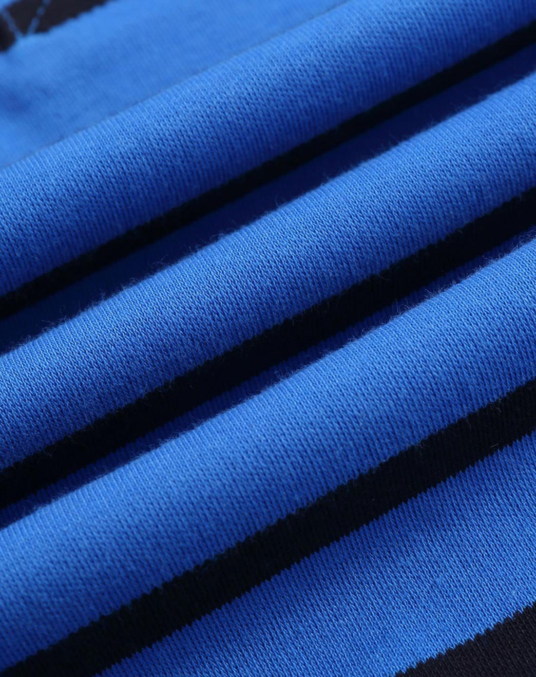全棉时尚条纹 男童针织长袖衫标准蓝