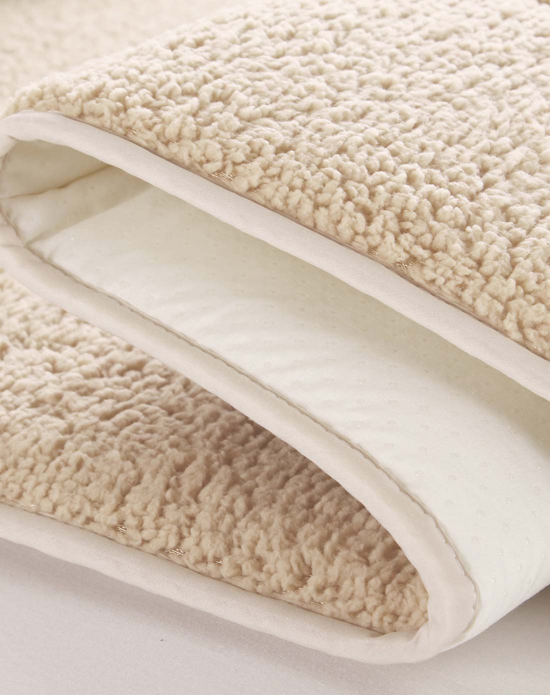 150*200cm-羊羔绒床褥 米色