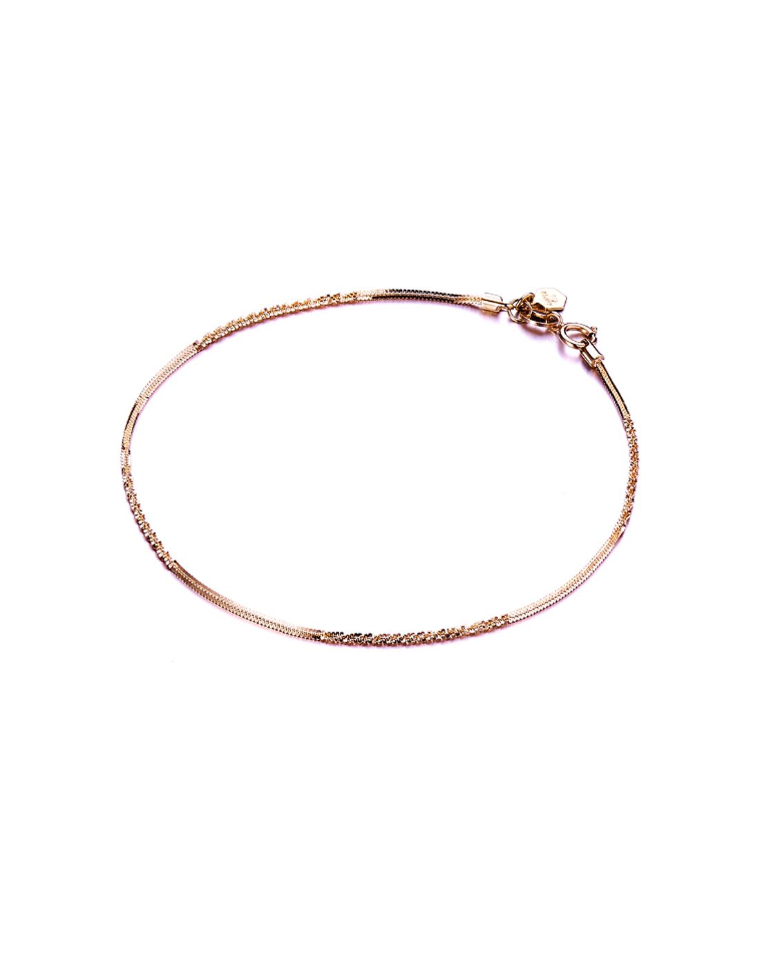 六福珠宝 18k金百搭蛇骨链手链(定价)