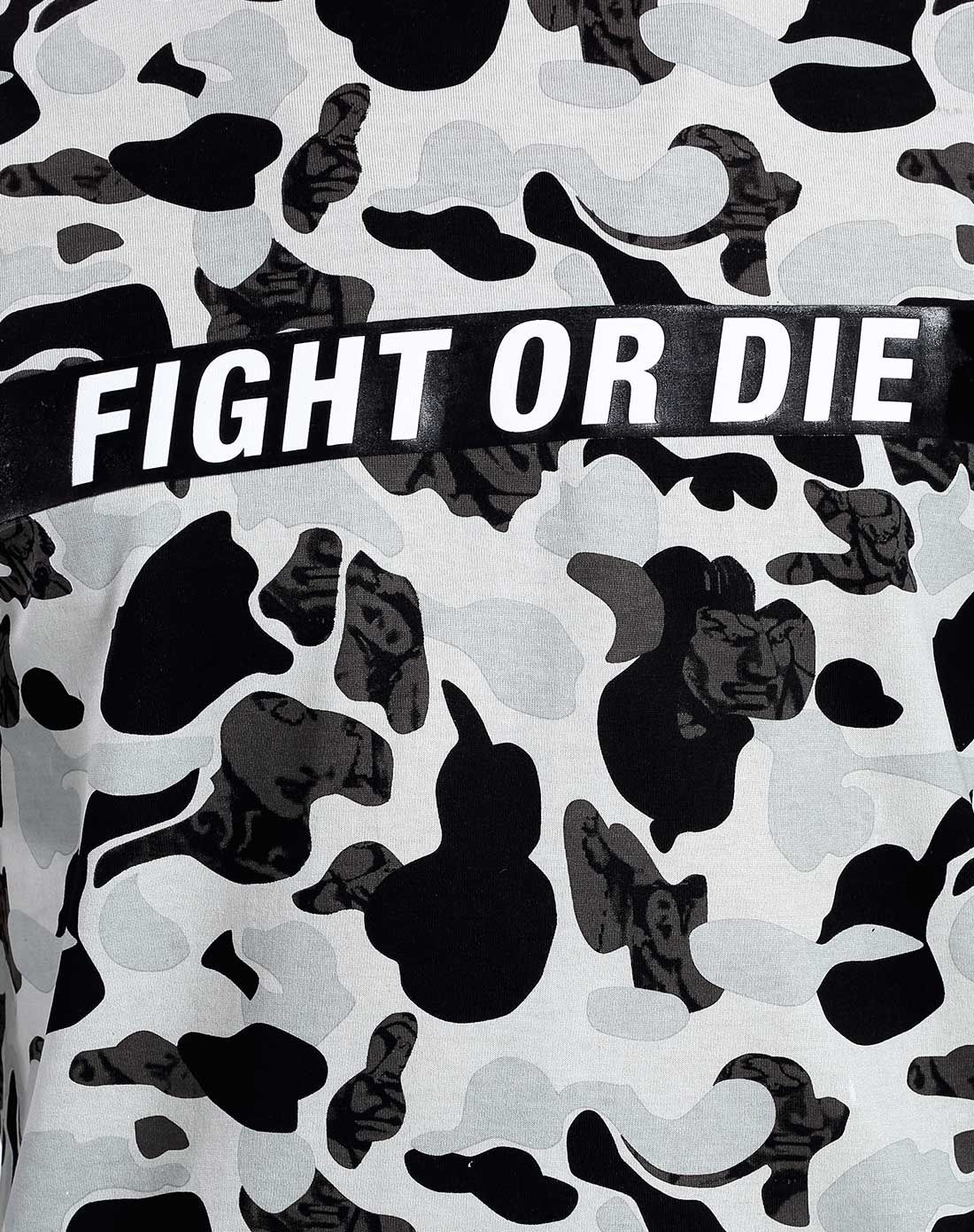 (特惠)灰色迷彩印花短袖t恤