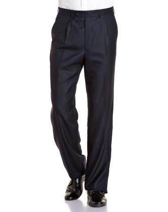 藏蓝色斯文气质长西裤