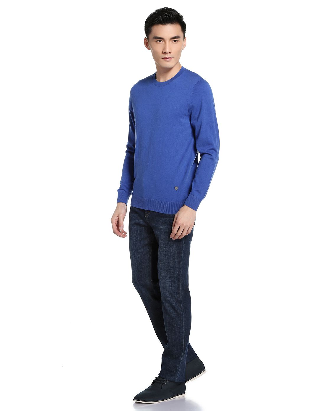 金利来gy goldlion时尚休闲男款中蓝毛衫sw00108-e2501-55_唯品会