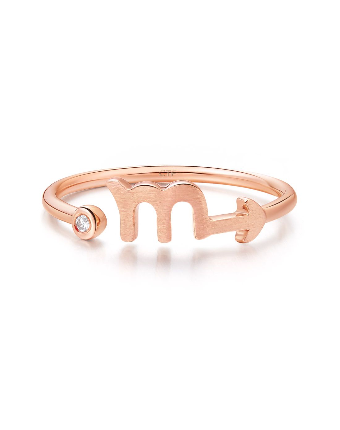 【新品】限量天蝎座10k金钻石戒指