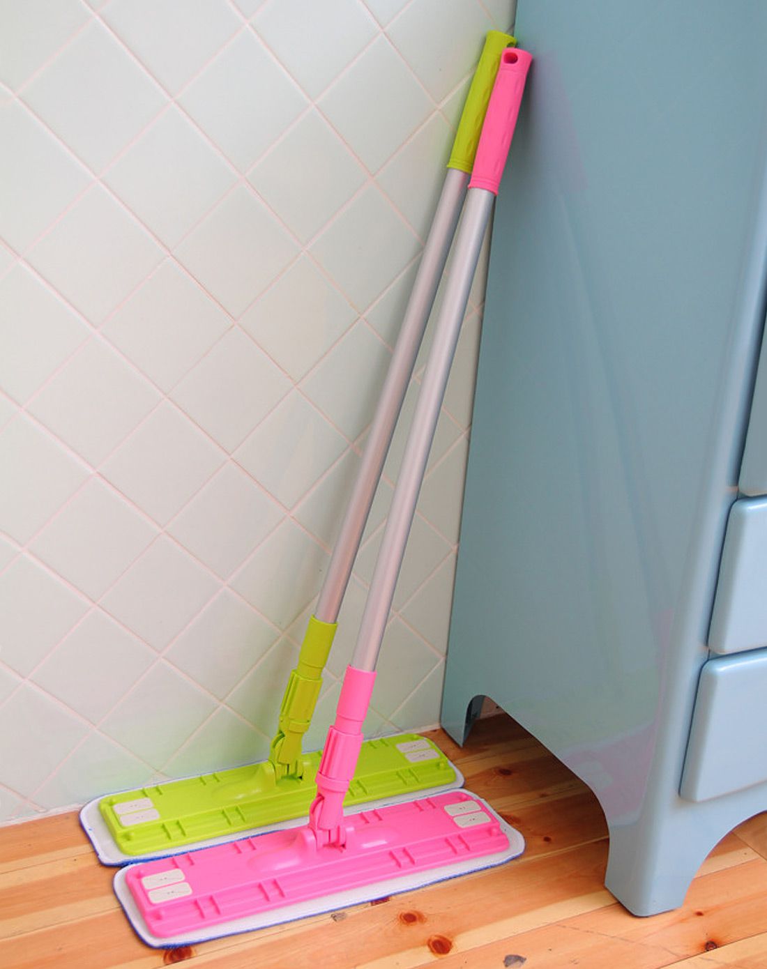 不伤地板 进口平板擦地拖把(颜色随机)