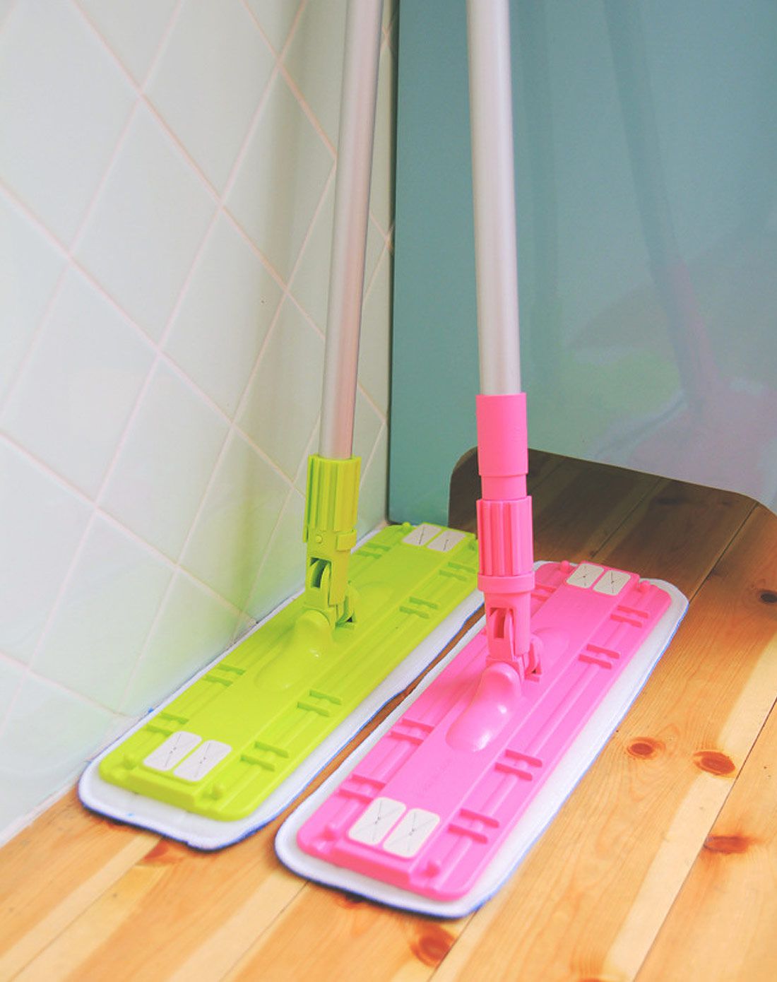 不伤地板 进口平板擦地拖把(颜色随机)