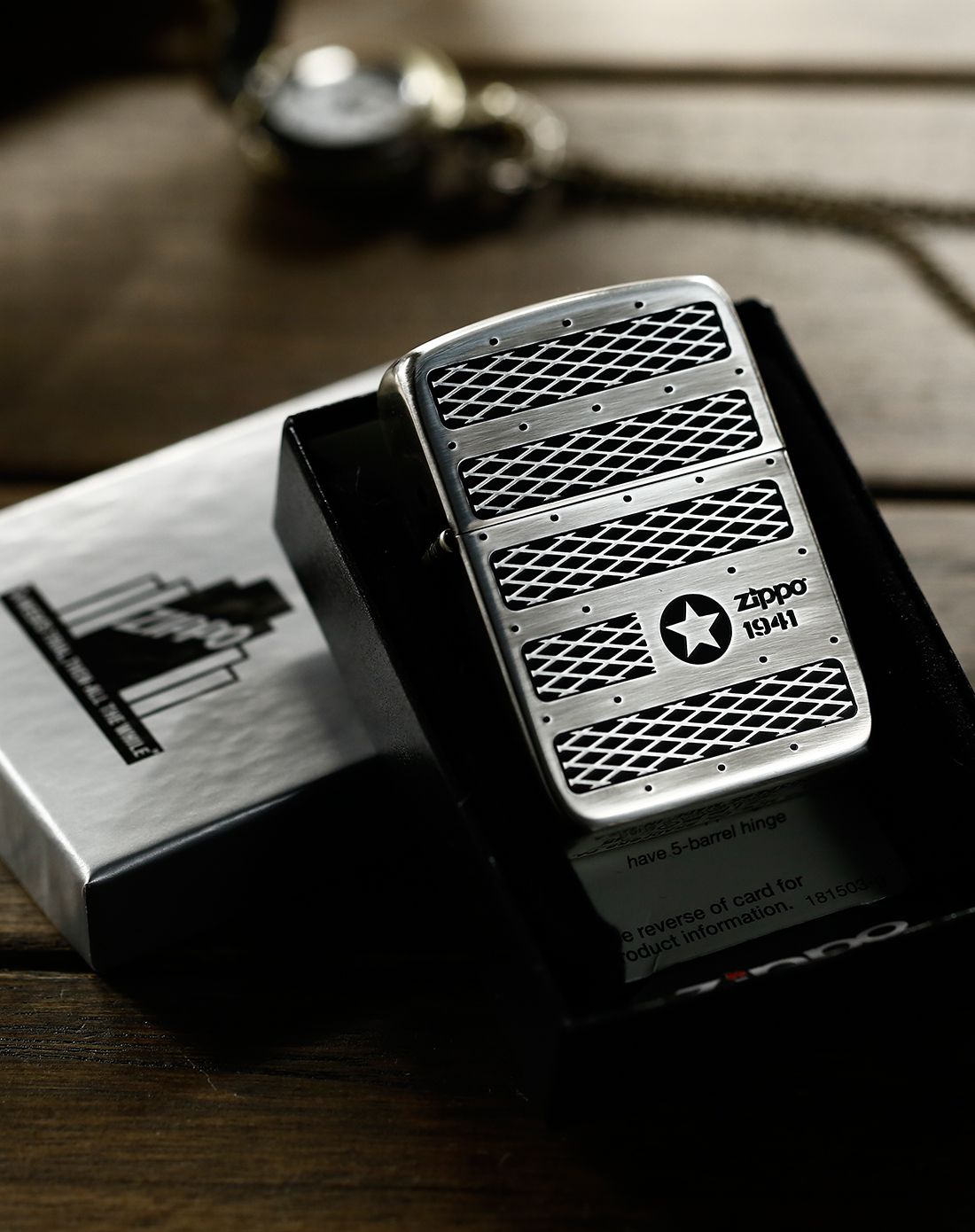 芝宝zippo打火机专场芝宝 银黑银星-1941复刻机zbt-2-26c1941复刻系列