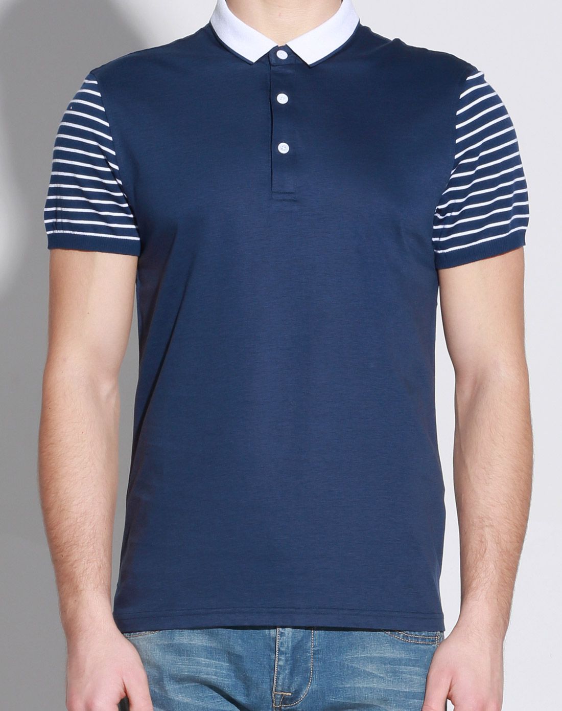 深蓝色百搭经典短袖t恤