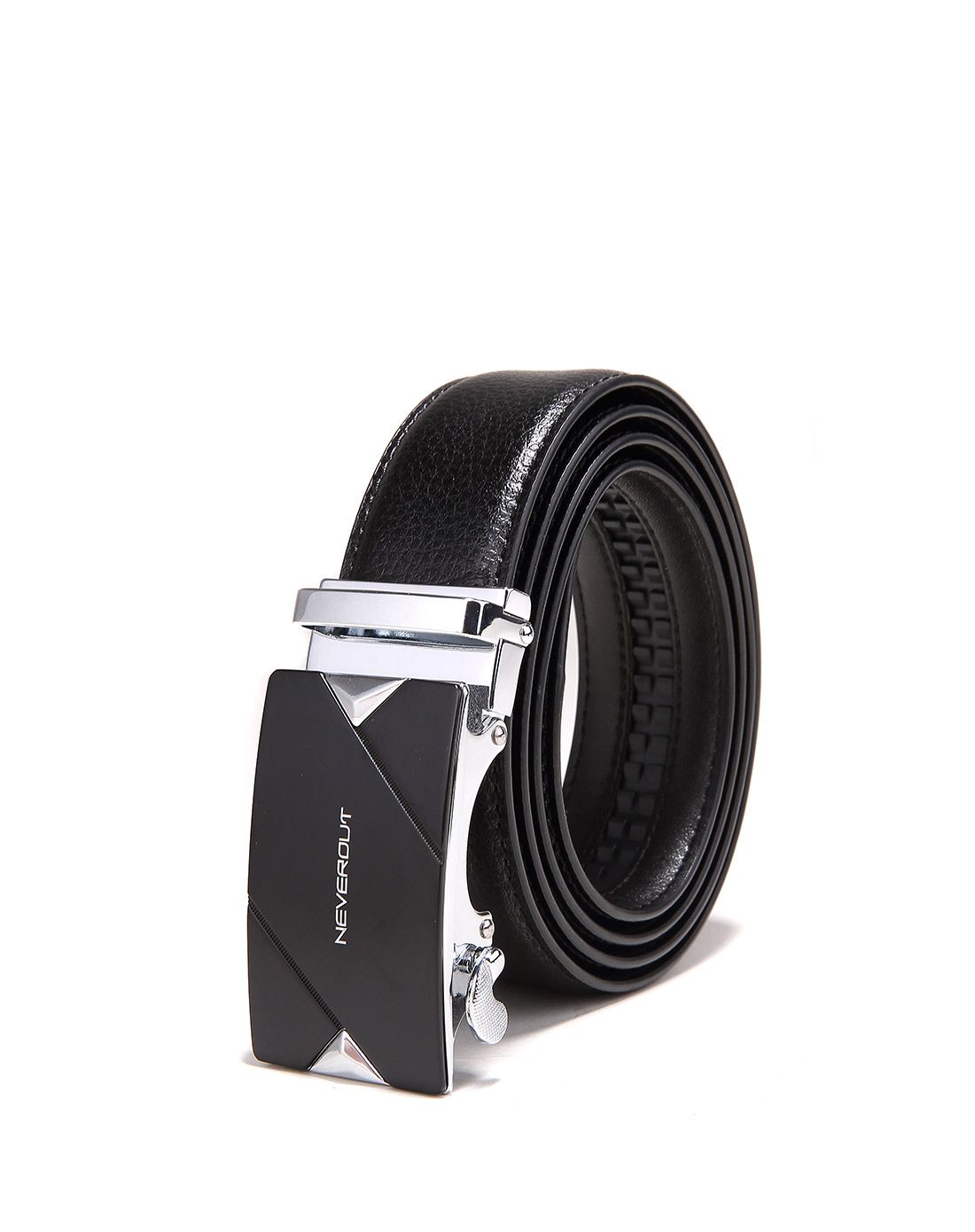 新品黑色牛皮自动扣时尚男士青年西服腰带