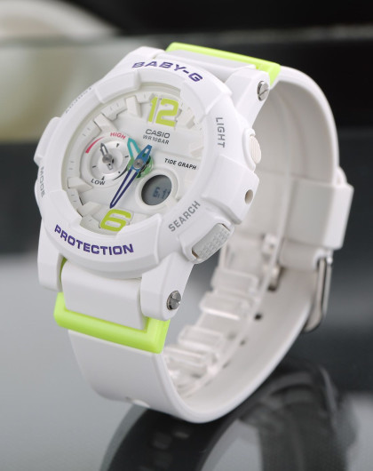 卡西歐casio baby-g系列3d立體多功能運動石英女表bga-180-7b2pr_唯品