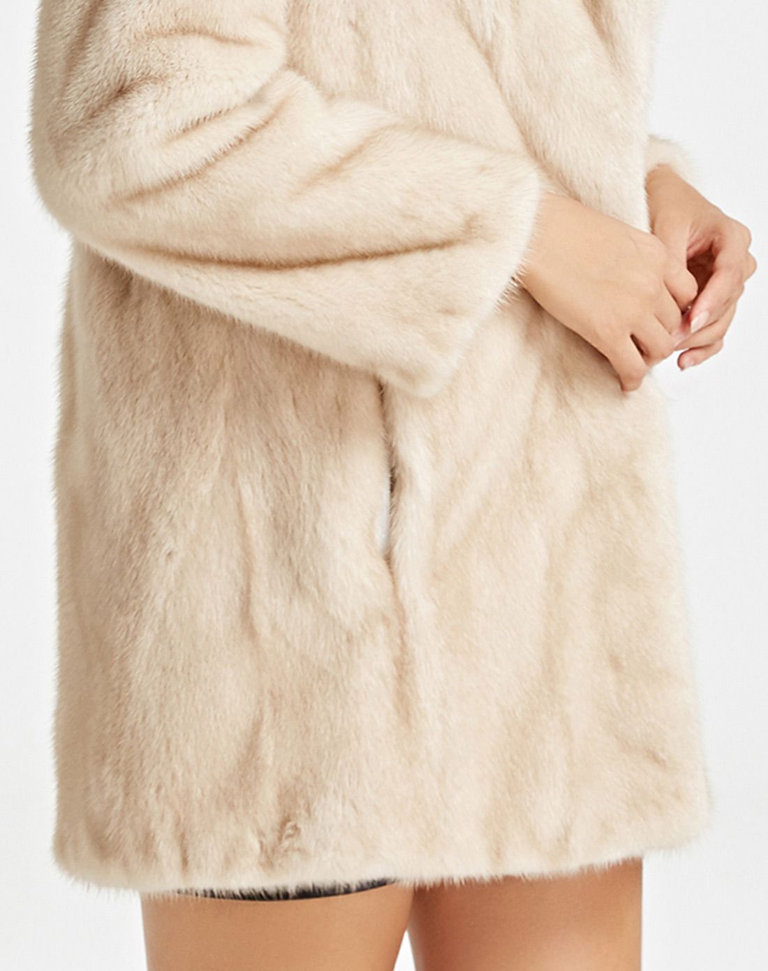 inju米黄色水貂奢华皮草女士外套ype-16213-00-xhf-米黄_唯品会