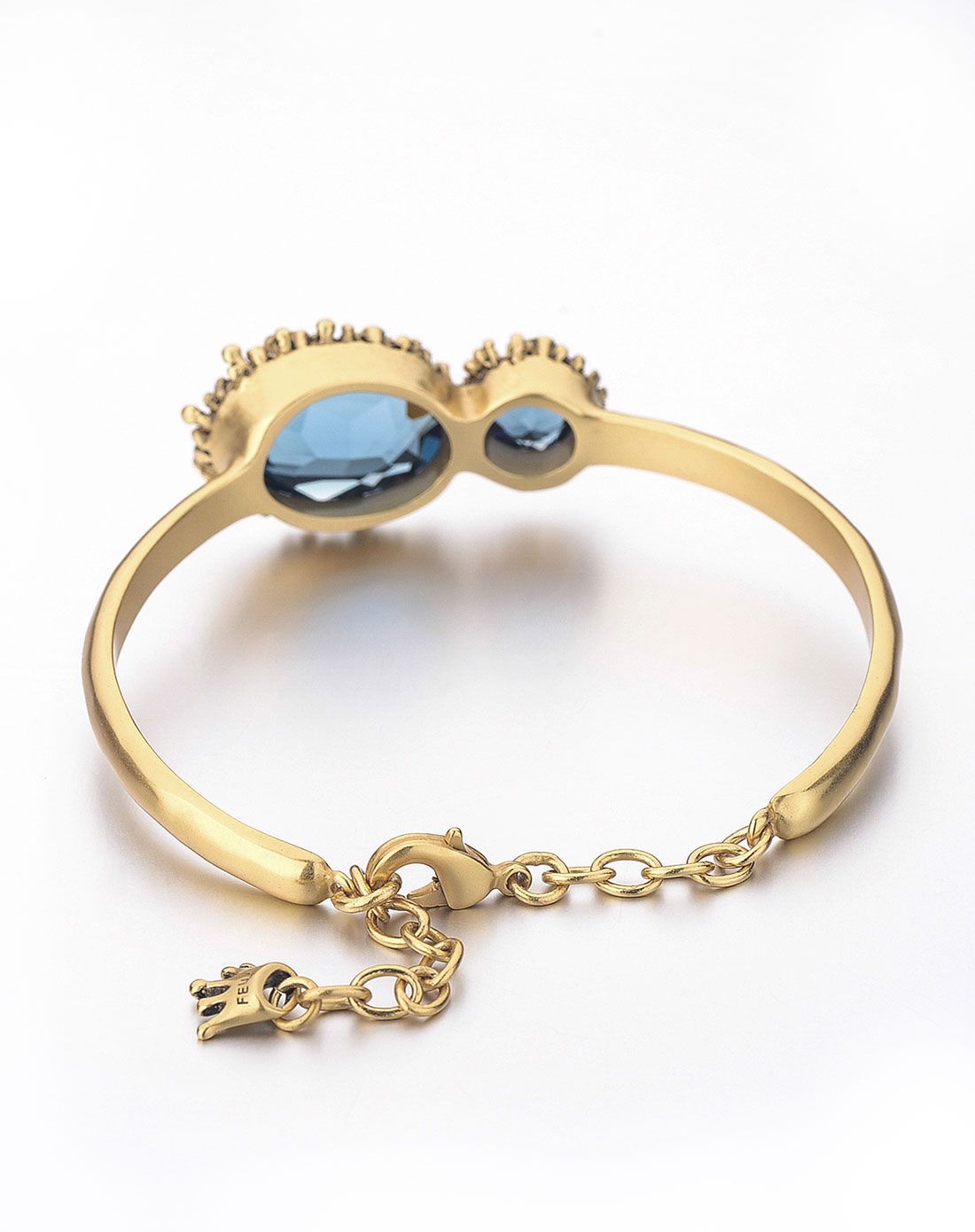 fellala翡拉拉【商场同款-经典套系】灵石系列手镯欧美复古气质蓝水晶