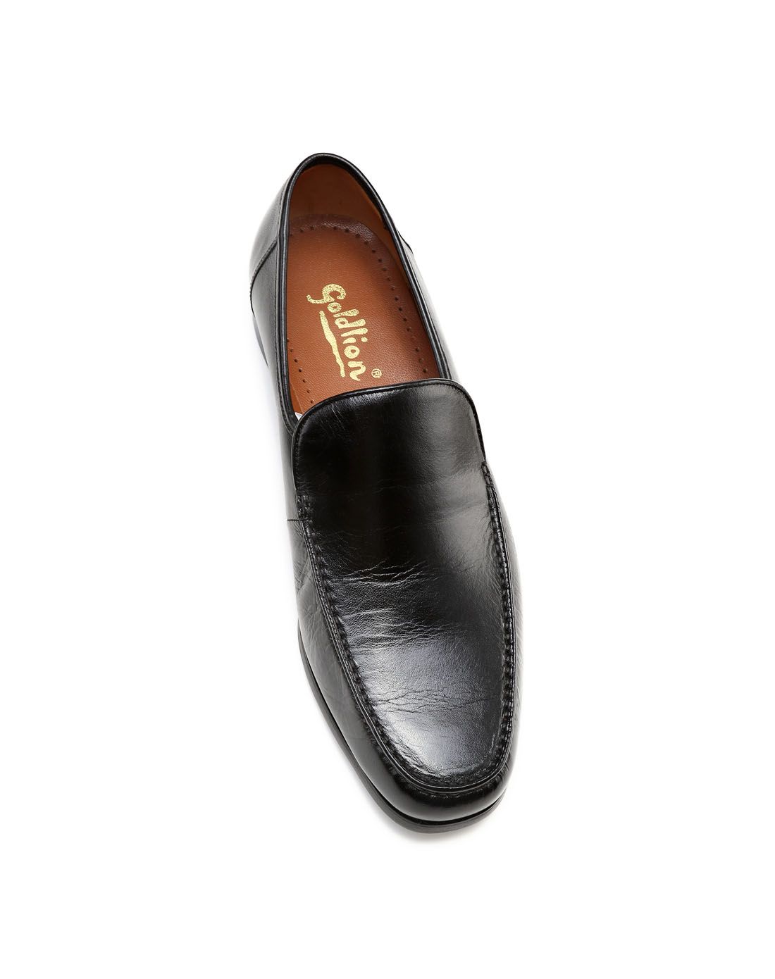 金利来goldlion 黑色袋鼠皮经典简约皮鞋