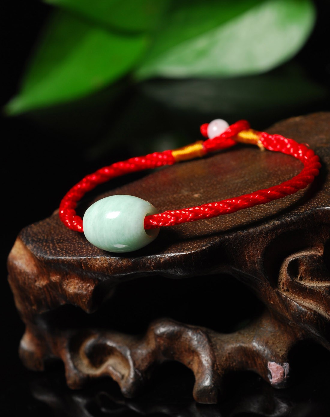 天然a货翡翠豆种路路通手串(附证书)