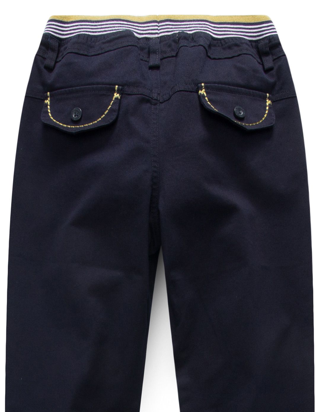 男童藏青o型休闲裤