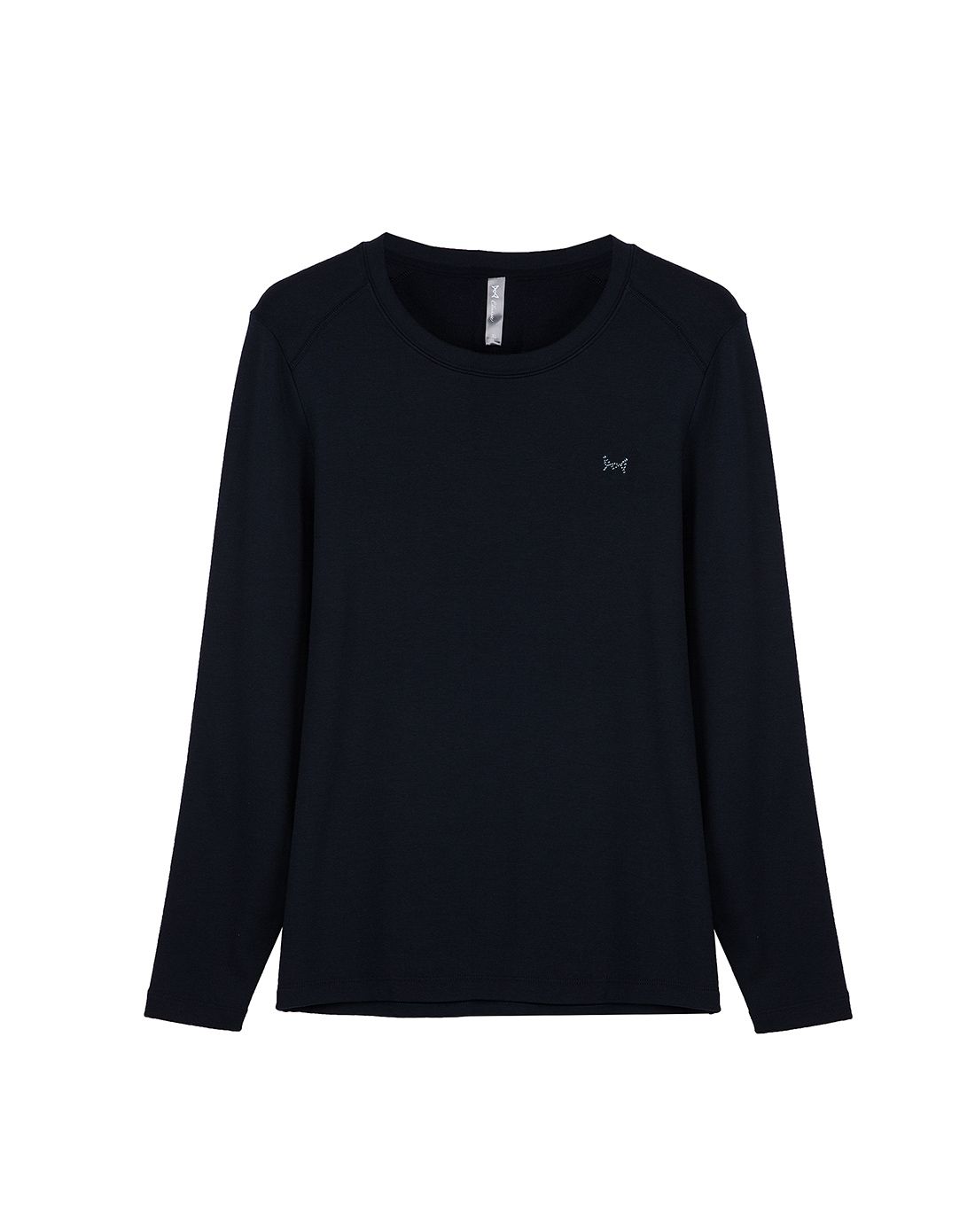 深靛蓝男士四面弹圆领贴片套装