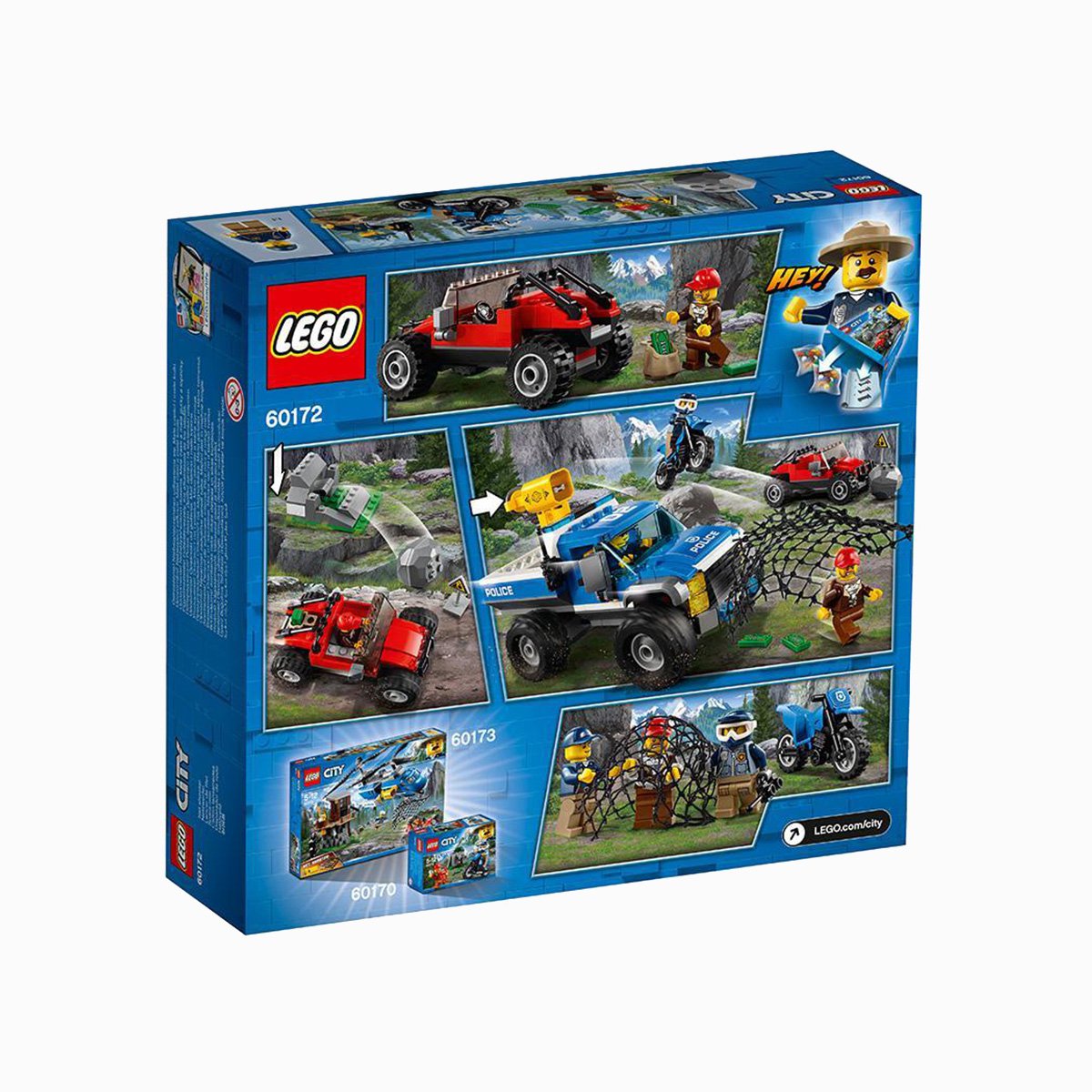乐高lego城市系列60172山地追击乐高积木 创意拼砌 儿童玩具 5-12岁
